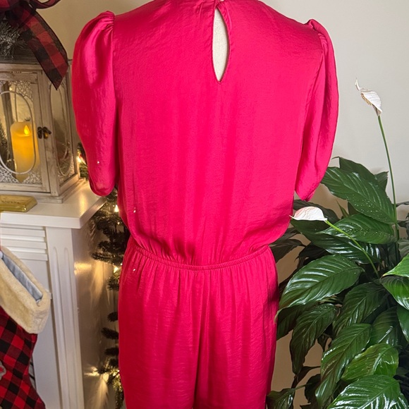 fab'rik Vibrant Pink Wrap Romper - Picture 5 of 8